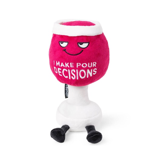 [WV7TKUI01] Punchkins I Make Pour Decisions Red Wine Plush