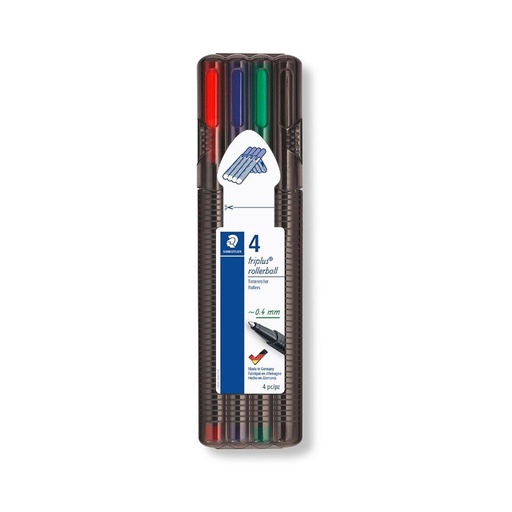 [WS4DPPW01] Staedler Triangular Rollerball Triplus Pen (4pcs)