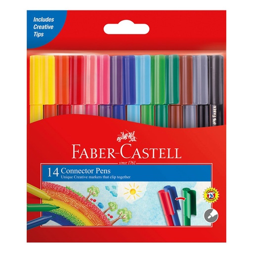 [WS4XPAQ01] Faber-Castell Connector Pen Marker Art Set (Pack of 14)
