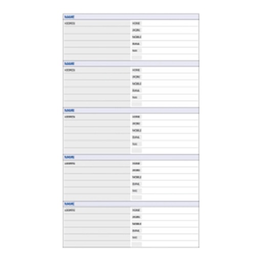 [WS4WWKP01] Debden A4 Telephone Address Dayplanner Refill