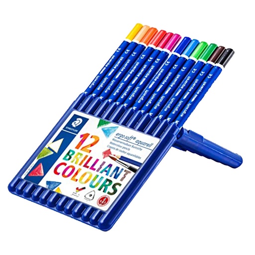 [WS4EDUQ01] Staedtler Ergosoft Aquarell Watercoloured Pencil (12 Colors)