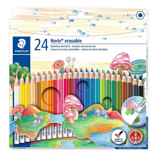 [WS4VMIW01] Staedtler Noris Club Erasable Colored Pencil w/ Eraser 24pcs