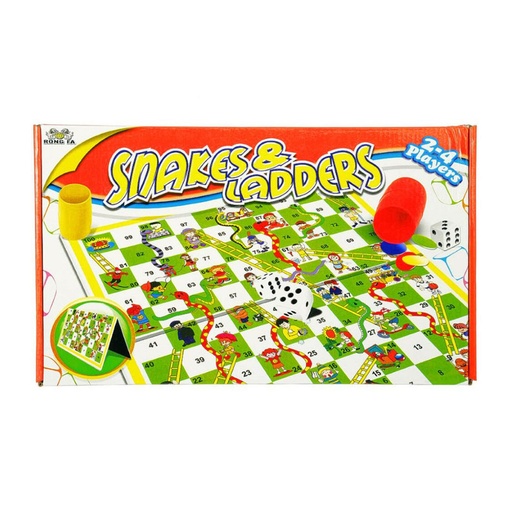 [WS4ESRQ01] Snakes And Ladders Board Game (35x35cm)
