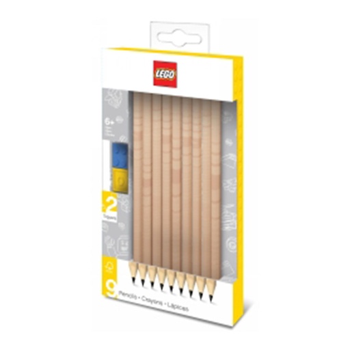 [WS4XFYA01] Lego Pencils with Bricks Toppers 9pcs (White)
