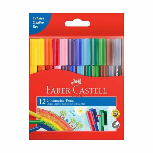 [WS4BWNT01] Faber-Castell Connector Pen Colour Marker (Pack of 12)