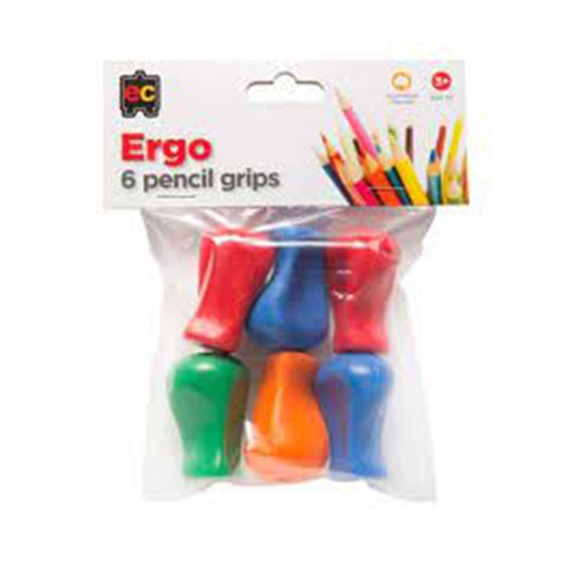 [WS4JEKD01] EC Ergonomic Colourful Soft Plastic Pencil Grip 6pcs