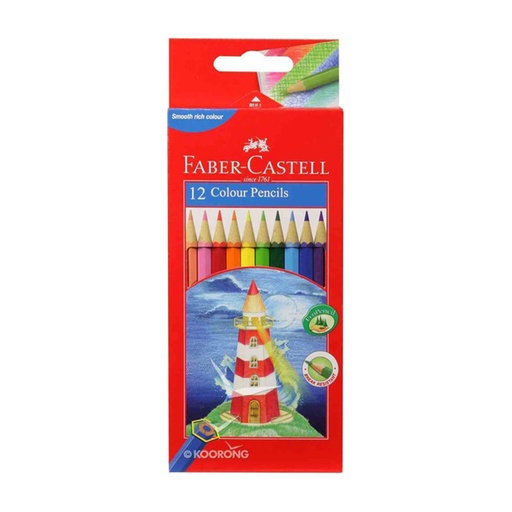[WS4GRMD01] Faber-Castell Hexagonal Coloured Pencil (Pack of 12)