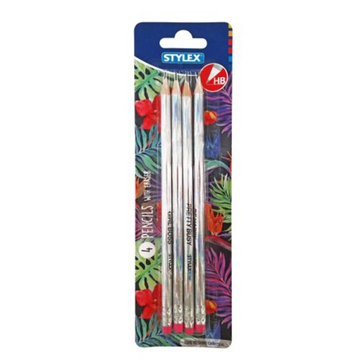 [WS4TOHX01] Stylex HB Pencil 4pcs (Silver)