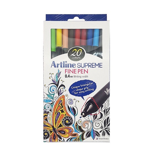 [WS4ZOEP01] Atline Supreme Fineliner Pen 0.4mm (Pack of 20)