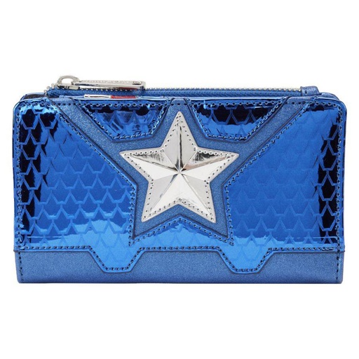 [IC14BLUO01] Marvel Comics Captain America Costume Flap Wallet