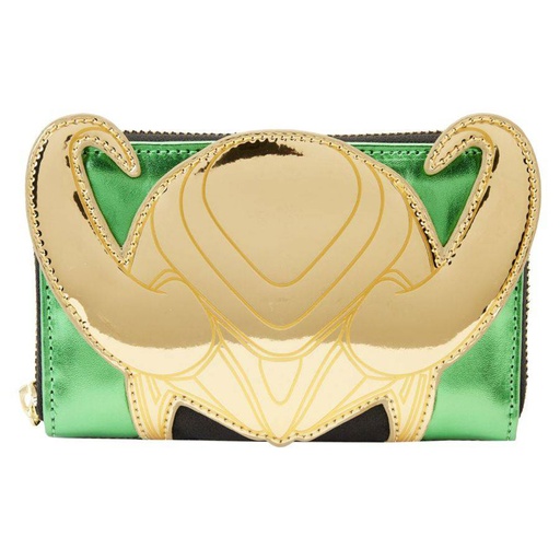 [IC14TNQI01] Marvel Comics Loki Metallic Zip Around Wallet
