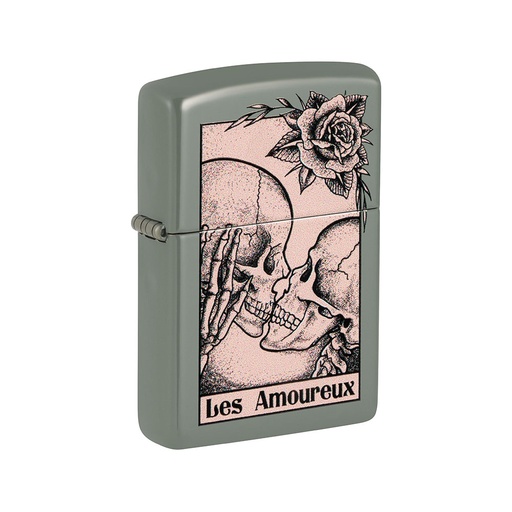 [SH2RLIQ01] Zippo Death Kiss Design Windproof Lighter