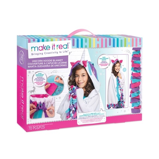 [RP1JNPF01] Make It Real Unicorn Hoodie Blanket