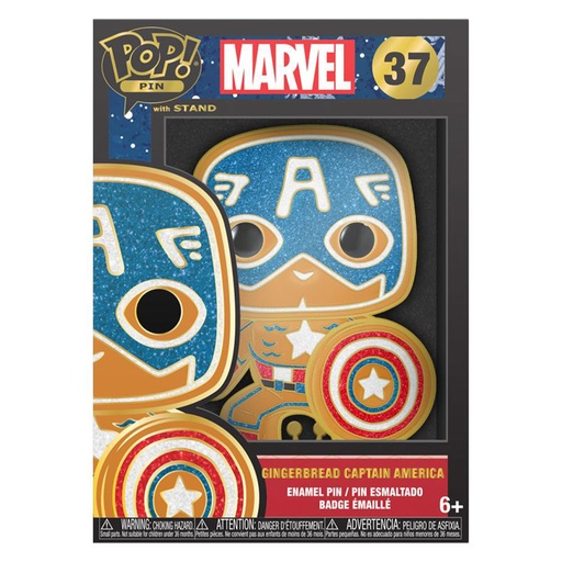 [IC15AJSC01] Marvel Comics Captain America Gingerbread Enamel Pop! Pin