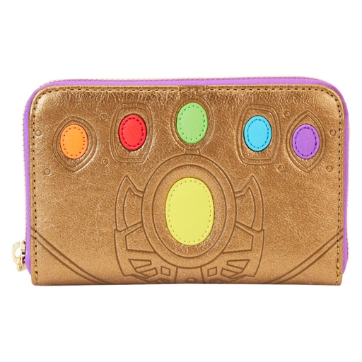 [IC15LCOP01] Marvel Comics Thanos Gauntlet Metallic Zip Around Wallet