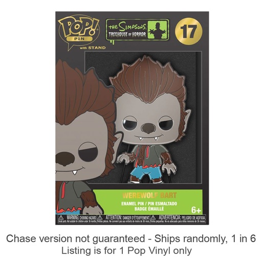 [IC15ZOPO01] Simpsons Werewolf Bart Enamel Pop! Pin
