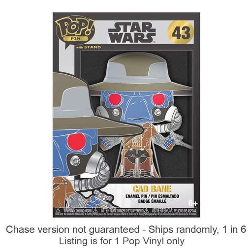 [IC15KZQW01] Star Wars: Clone Wars Cad Bane 4" Pop! Pin