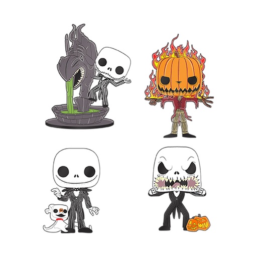 [IC15LIYQ01] TNBC This is Halloween Jack Enamel Pin 4-Pack