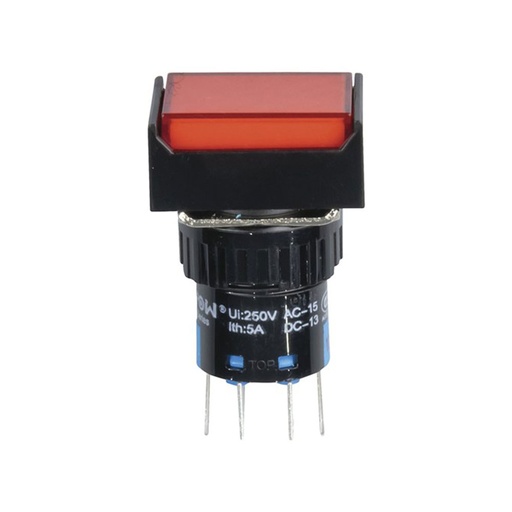 [TB6YRBQ01] DPDT Illuminated Momentary IP65 Switch (Red)