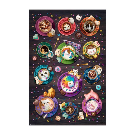 [IM3TLIB01] Brigid Ashwood Cat Latte Poster (61x91.5cm)
