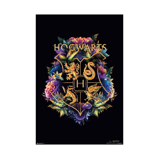 [IM3PPGN01] Harry Potter Floral Crest Poster (61x91.5cm)