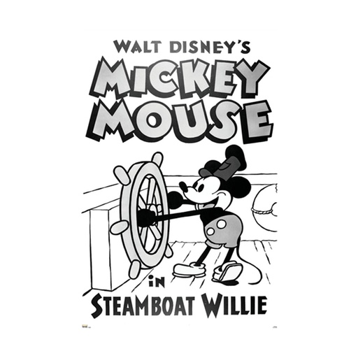 [IM3BCID01] Classic Mickey Mouse Steamboat Willie Poster