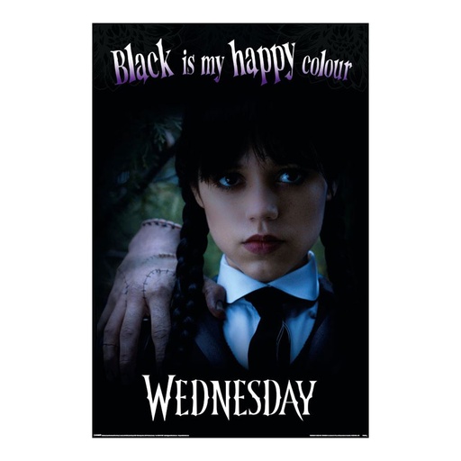 [IM3JMOR01] Wednesday Black is my Happy Colour Poster (61x91.5cm)