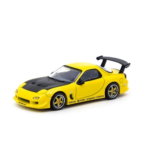 [DD2XIPP01] VERTEX Mazda RX-7 FD3S 1/64 Scale Model (Yellow Metallic)