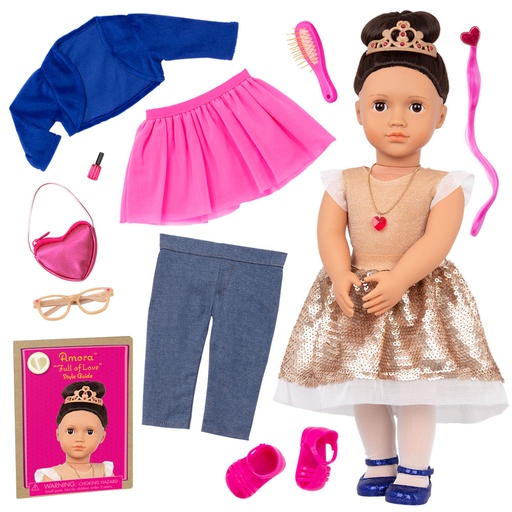 [RP2JOAD01] Amora Doll with Sweetheart Fashion Gift Set 46cm