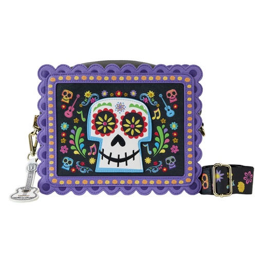 [IC16UPIZ01] Coco Miguel Calavera Floral Skull Crossbody Bag