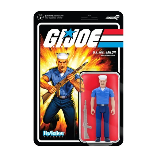 [IC16VFMW01] G.I. Joe Navy Serviceman w/ Moustache ReAction 3.75" Figure