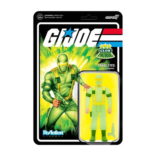 [IC16ADJE01] G.I. Joe Snake Eyes Glow Patrol ReAction 3.75" Figure