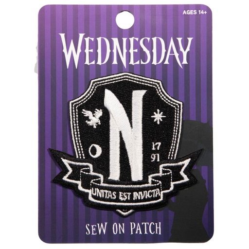 [IC16SXRR01] Wednesday Nevermore School Logo Patch