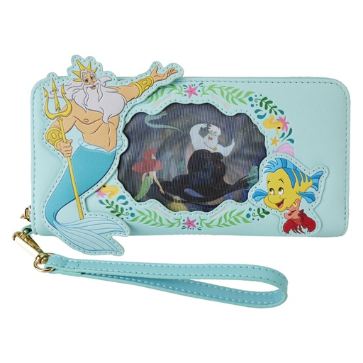 [IC16XABE01] Little Mermaid Ariel Princess Lenticular Zip Around Wallet