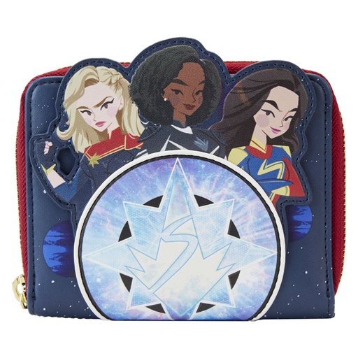 [IC16BKXG01] The Marvels 2023 Group Symbol Glow Zip Around Wallet
