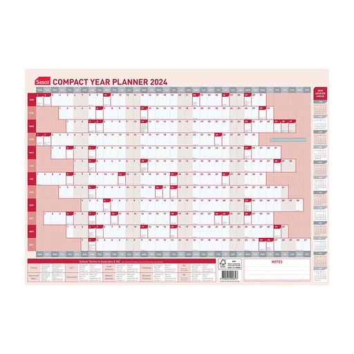 [WS5NNXZ01] Sasco Compact Year to View 2024 Planner