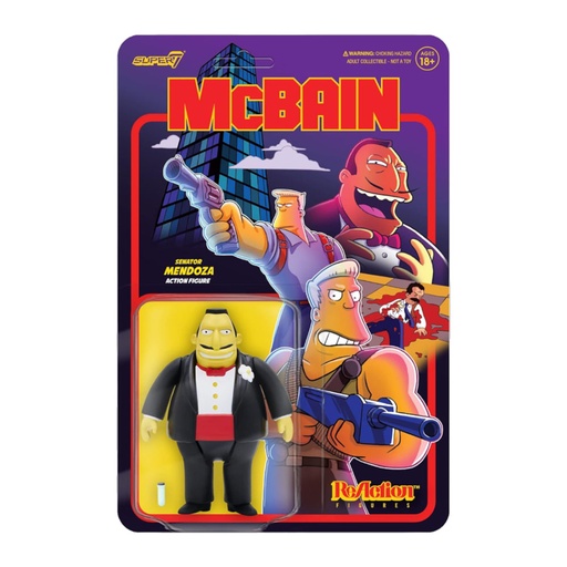 [IC18VNND01] The Simpsons: McBain Senator Mendozza Reaction 3.75" Figure
