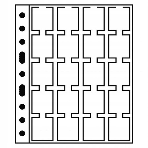 [RG2JMLA01] Leuchtturm Grande Coin Holder Sheets 2in 5pk (Clear)