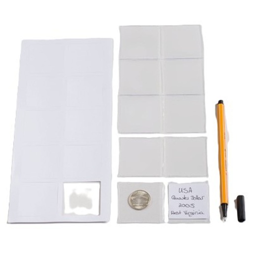 [RG2GGHA01] Leuchtturm 2-Coin Pockets with Inserts 100pk (52x103mm)