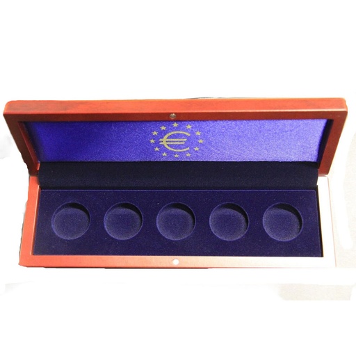 [RG2ZMUA01] Leuchtturm Volterra Blue-Lined 5 German 100-Euro Coin Box