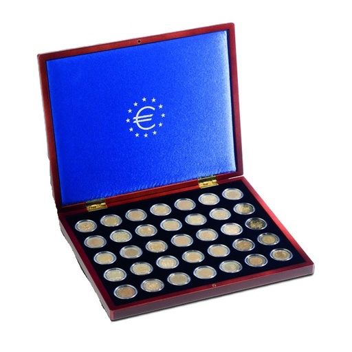 [RG2VXSJ01] Leuchtturm Volterra Deluxe Wooden Coin Case for Gold 100Euro