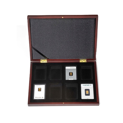 [RG2QXWY01] Leuchtturm Volterra 8 Gold Bars Blistered Etui (Mahogany)