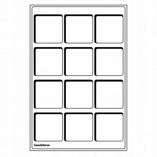 [RG2AXSG01] Leuchtturm Square-Spaced 12pc Coin Tray L 2pk 67mm