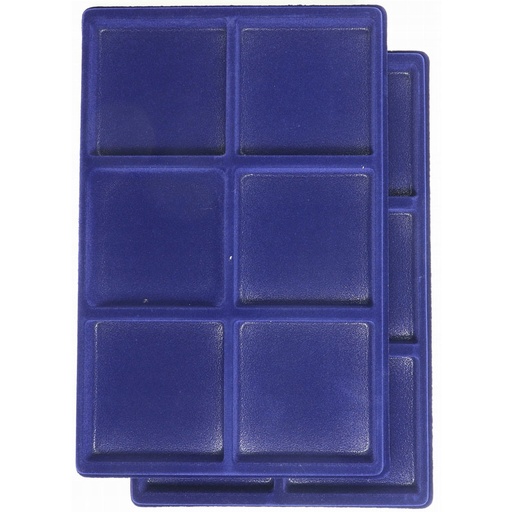 [RG2GFVG01] Leuchtturm Square-Spaced 6pc 95mm Coin Tray L 2pk