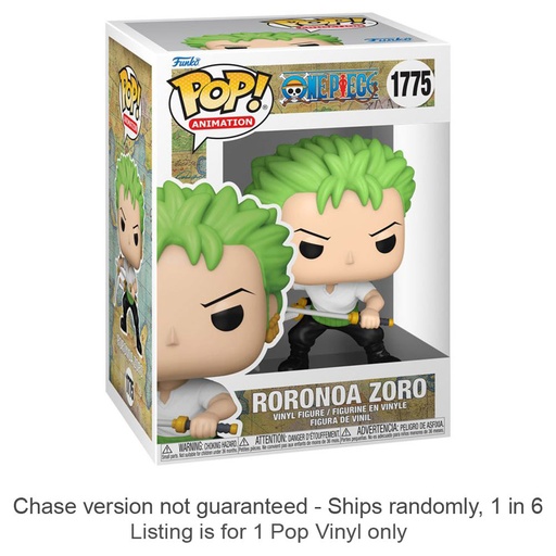 [IC19LIXI01] One Piece Roronoa Zoro Pop! Vinyl Chase Ships 1 in 6