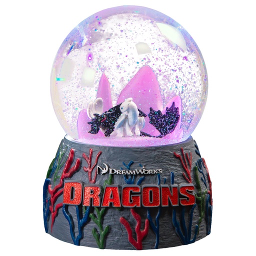 [IC19VCAG01] Toothless & Light Fury Light-up Snowglobe
