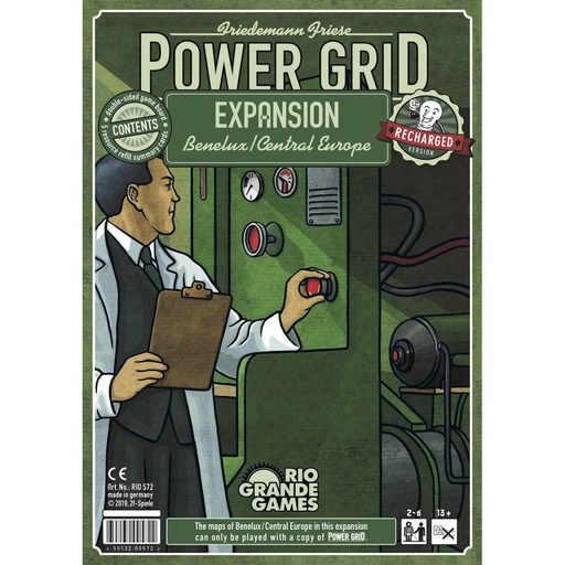 [VR10VXAC01] Power Grid Benelux/Central Europe Expansion Game (Recharged)