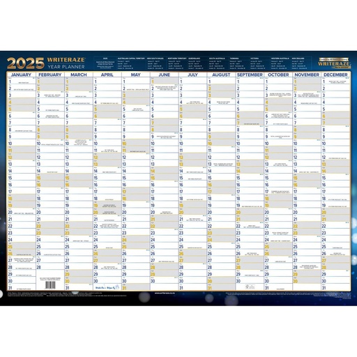 [WS6AIQM01] Writeraze Laminated Framed 2025 Planner (500x700mm)