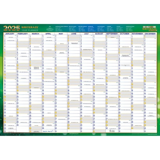 [WS6OTZT01] Collins Laminated Recycled 2025 Planner (500x700mm)