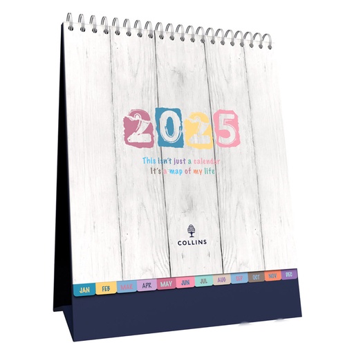 [WS6XSJV01] Collins Brighton Month to View 2025 Desk Calendar (20x18cm)